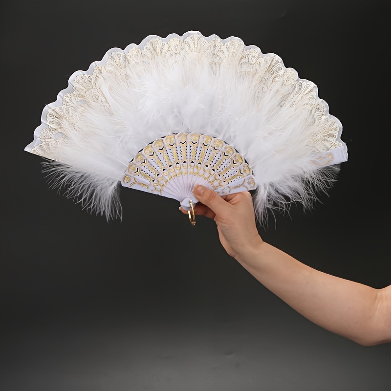 Vintage Style Decorative Folding Fans With Feathers And Lace, 1pc Plastic Handheld Fan For Dance, Cosplay, Performance Props, And Craft Display
Vintage Style Decorative Folding Fans With Feathers And Lace, 1pc Plastic Handheld Fan For Dance, Cosplay, Performance Props, And Craft Display