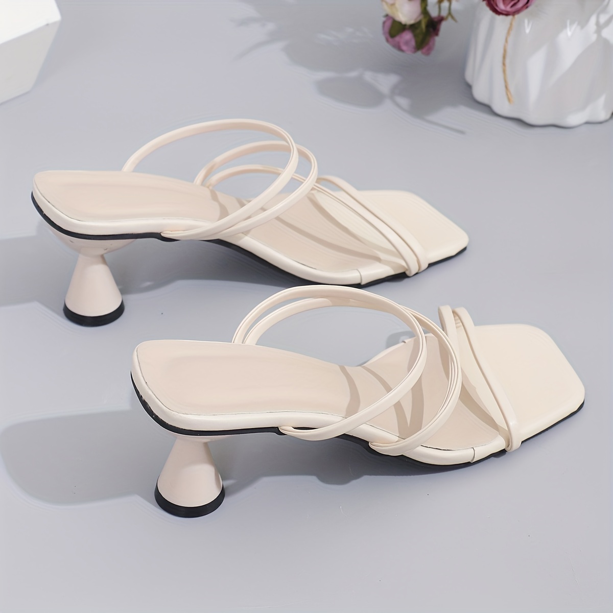 Women's Solid Color High Heel Sandals, Fashion Square Open Toe Dress Pumps, Stylish Slip On Heels
Women's Solid Color High Heel Sandals, Fashion Square Open Toe Dress Pumps, Stylish Slip On Heels