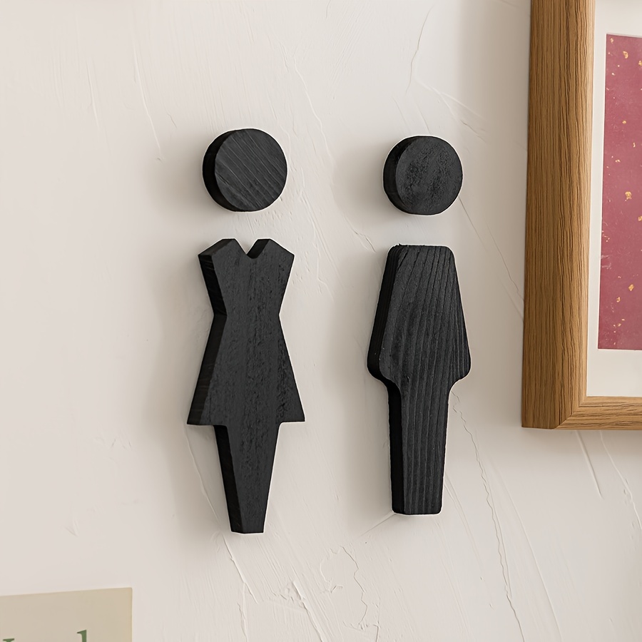 High-end Black Solid Wood Toilet And Bathroom Sign, Sign For Men's And Women's Toilets, Bathroom Decoration Sign, Toilet Entrance Sign, Home Decoration
High-end Black Solid Wood Toilet And Bathroom Sign, Sign For Men's And Women's Toilets, Bathroom Decoration Sign, Toilet Entrance Sign, Home Decoration