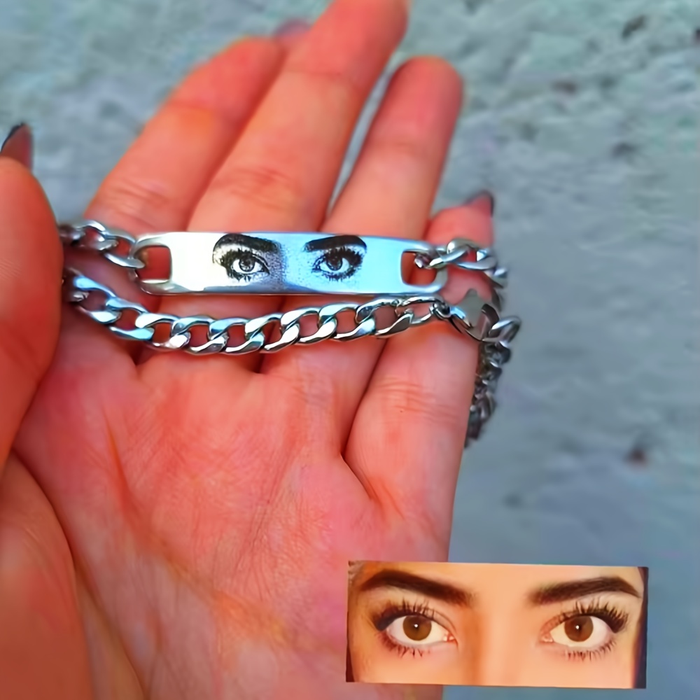 Custom Photo Stainless Steel Chain Bracelet - Punk Hip Hop Style, Music Festivals & Personalized Gifts For Valentine's Day, New Year, Christmas
Custom Photo Stainless Steel Chain Bracelet - Punk Hip Hop Style, Music Festivals & Personalized Gifts For Valentine's Day, New Year, Christmas