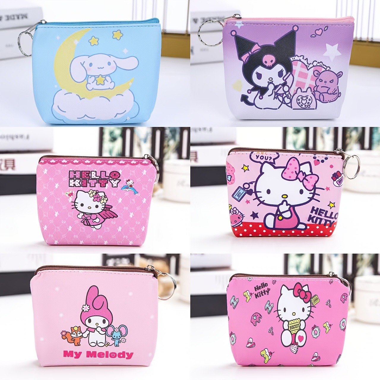 1/6pcs/set Hello Kitty Coin Purse - Girls' Casual Portable With Large Capacity, Zipper Closure, Soft Fabric, And Cute Design - Perfect Gift For Valentine's Day, Birthday, Christmas, And Any
1/6pcs/set Hello Kitty Coin Purse - Girls' Casual Portable With Large Capacity, Zipper Closure, Soft Fabric, And Cute Design - Perfect Gift For Valentine's Day, Birthday, Christmas, And Any