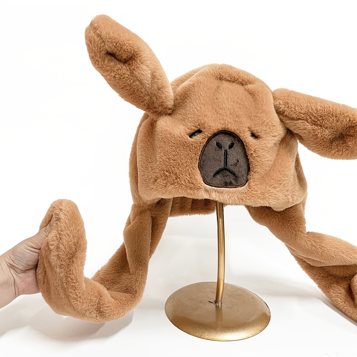 Adorable Capybara Hat With Moving Ears - Soft Plush, Non-stretch Polyester, Handwash/ - Holiday Parties & Cartoon-themed Dress-up
Adorable Capybara Hat With Moving Ears - Soft Plush, Non-stretch Polyester, Handwash/ - Holiday Parties & Cartoon-themed Dress-up