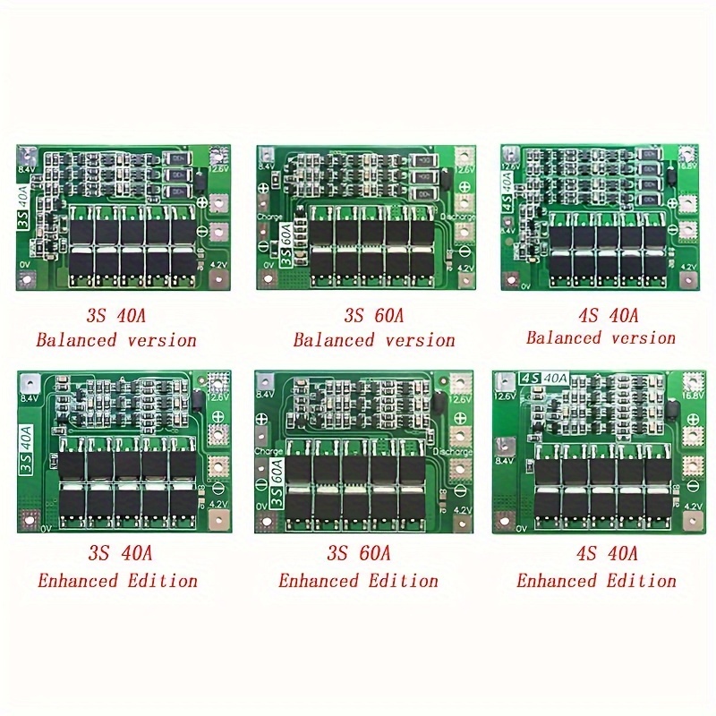 1pc/2pcs 3/4 Series 40a 60a Lithium-ion Battery Charger Protection Board Balanced/enhanced Version Can Start Electric Drill
1pc/2pcs 3/4 Series 40a 60a Lithium-ion Battery Charger Protection Board Balanced/enhanced Version Can Start Electric Drill
