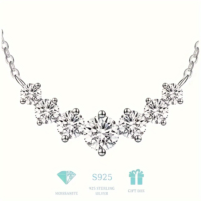 A 925 Silver 3 Carat Mosan Diamond Necklace, Light Luxury Elegant Temperament, Holiday Gifts Birthday Gifts To Special People Around, With Gift Box
A 925 Silver 3 Carat Mosan Diamond Necklace, Light Luxury Elegant Temperament, Holiday Gifts Birthday Gifts To Special People Around, With Gift Box