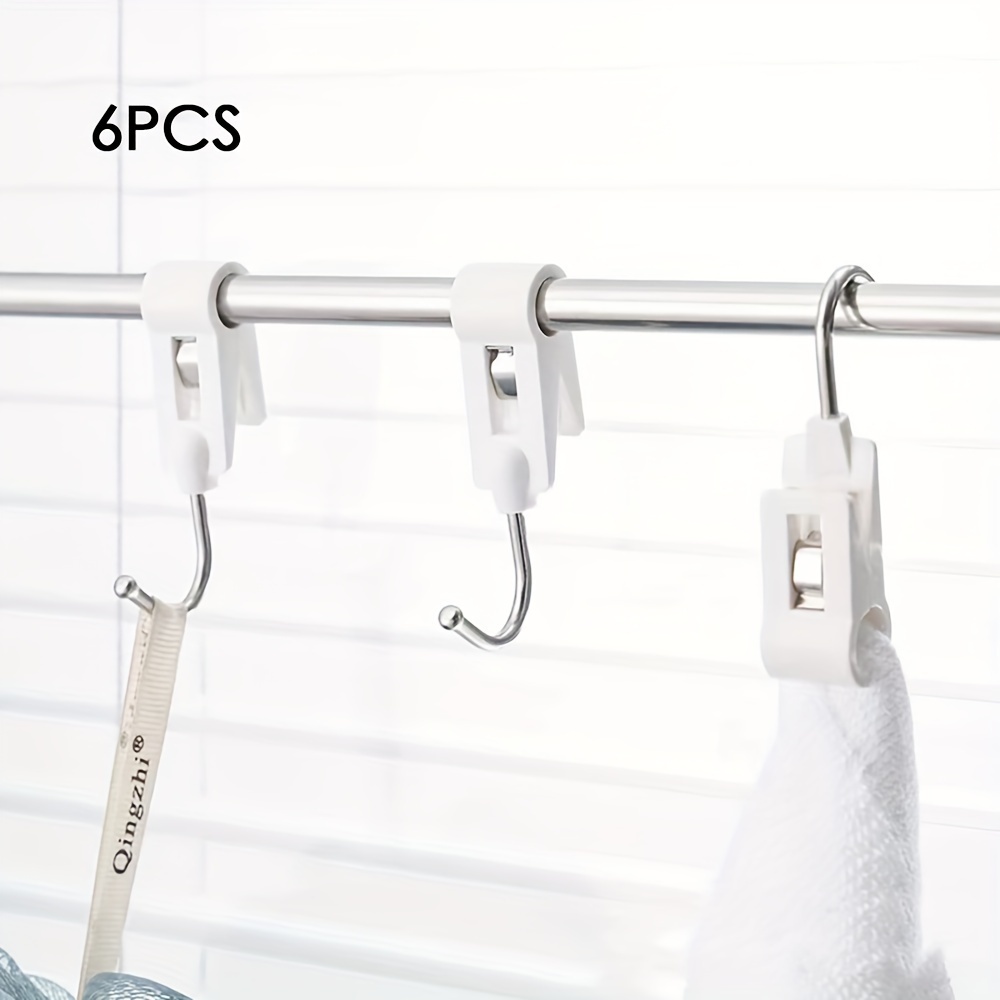 6pcs White Stainless Steel Hook Clips - Suitable For 1.1 Cm/0.433in Pipe Diameter - Wall Mountable - - Kitchen, Bathroom, Living Room Use
6pcs White Stainless Steel Hook Clips - Suitable For 1.1 Cm/0.433in Pipe Diameter - Wall Mountable - - Kitchen, Bathroom, Living Room Use