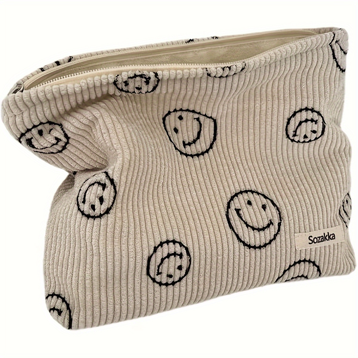 Large Capacity Corduroy Makeup Bag With Face Design - Perfect For Women's Cosmetics And Toiletries
Large Capacity Corduroy Makeup Bag With Face Design - Perfect For Women's Cosmetics And Toiletries