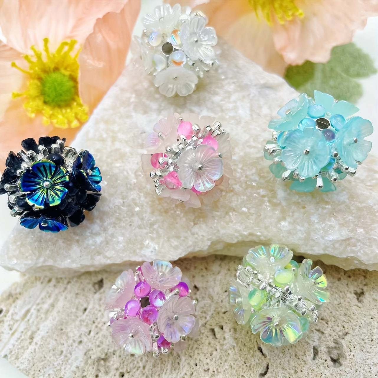 6pcs Flower Beads, Soft Ceramic, Suitable For Handmade Pen Jewelry Keychains, Diy Bead Mixed Colors, 20mm
6pcs Flower Beads, Soft Ceramic, Suitable For Handmade Pen Jewelry Keychains, Diy Bead Mixed Colors, 20mm