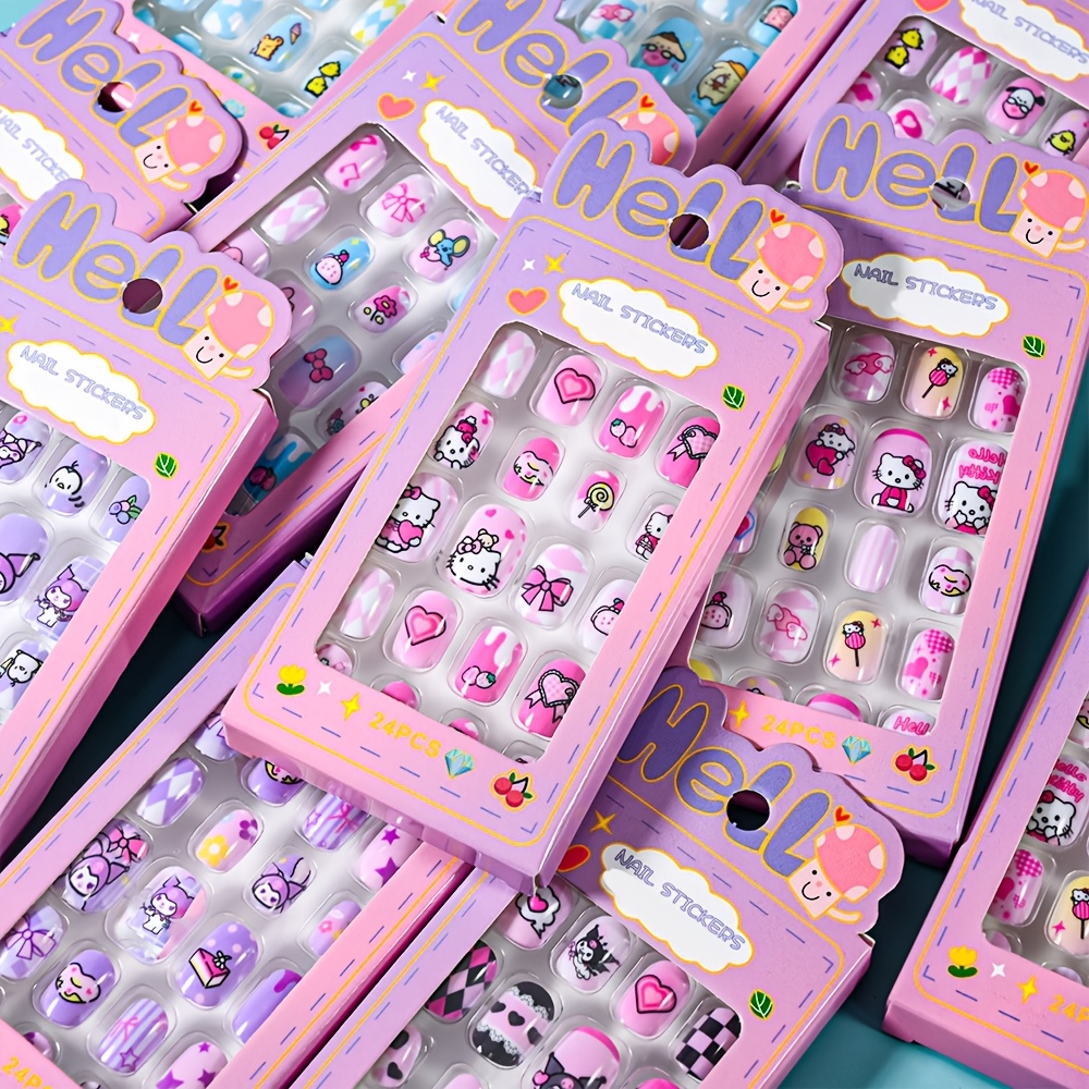 Sanrio Hellokitty & Friends Press-on Nails Set - Cute Short Square Fake Nails With , Featuring Kuromi, Melody, , Cinnamoroll Designs - Girls' Birthday & Christmas Gifts
Sanrio Hellokitty & Friends Press-on Nails Set - Cute Short Square Fake Nails With , Featuring Kuromi, Melody, , Cinnamoroll Designs - Girls' Birthday & Christmas Gifts