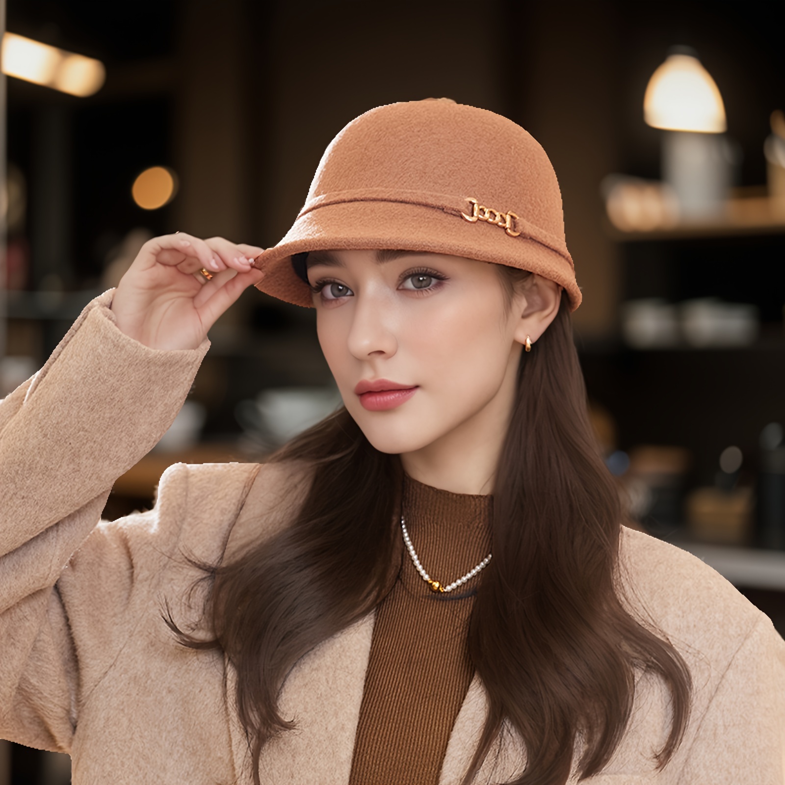 1pc Acrylic Knit Bucket Hat, Water-resistant, , Hand-washable, Fashionable Warm Plush Cap, With Random Print Pattern, For Women, Day, Winter, Movie Theme
1pc Acrylic Knit Bucket Hat, Water-resistant, , Hand-washable, Fashionable Warm Plush Cap, With Random Print Pattern, For Women, Day, Winter, Movie Theme