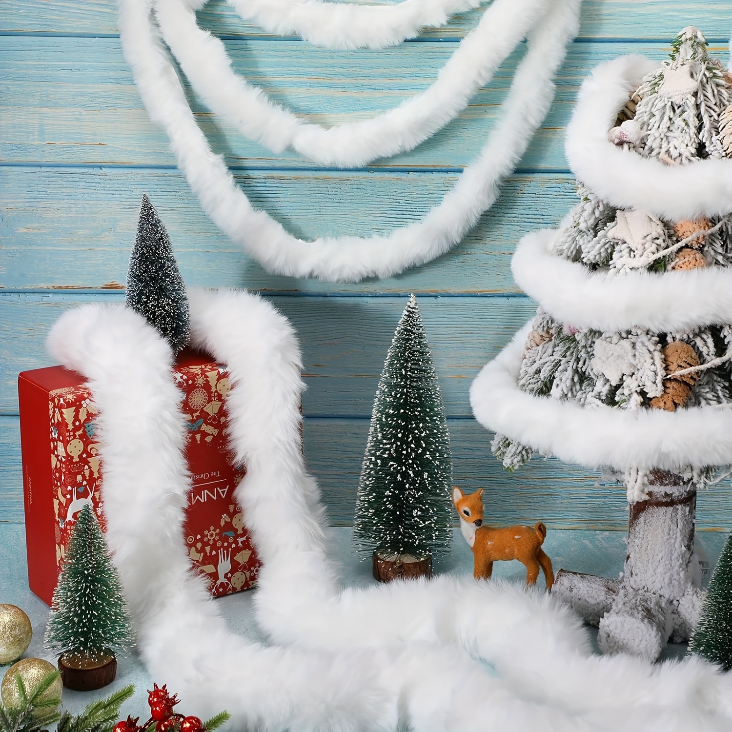 1pc White Fur Trim Ribbon - Diy Plush Fabric For Christmas, Halloween, Easter & Thanksgiving Decorations, Christmas Decor
1pc White Fur Trim Ribbon - Diy Plush Fabric For Christmas, Halloween, Easter & Thanksgiving Decorations, Christmas Decor