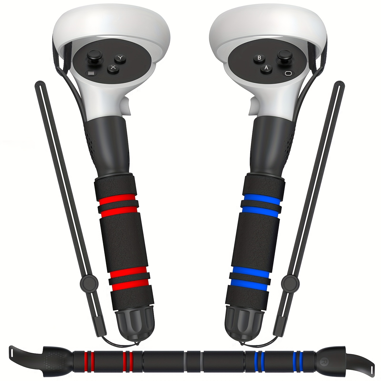 Vr Game Handle Accessories Compatible With Oculus Controllers, Dual Handles Extension Grips Compatible With Meta Accessories For Supernatural Gorilla Tag Games
Vr Game Handle Accessories Compatible With Oculus Controllers, Dual Handles Extension Grips Compatible With Meta Accessories For Supernatural Gorilla Tag Games