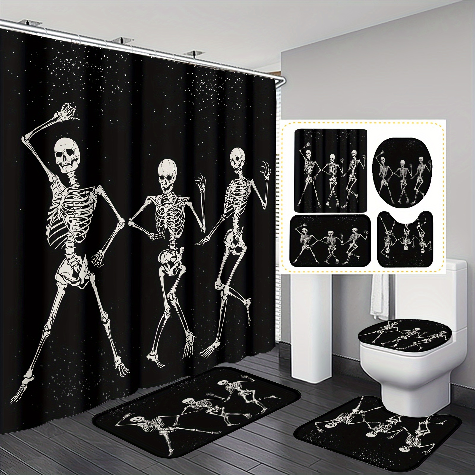 1pc/4pcs Polyester Decoration Bathroom Curtain 12 , Bathroom Mat, U-shaped Mat And Round Mat, Bathroom Set
1pc/4pcs Polyester Decoration Bathroom Curtain 12 , Bathroom Mat, U-shaped Mat And Round Mat, Bathroom Set