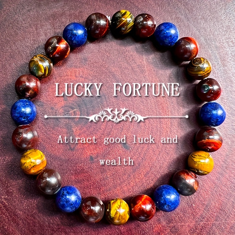 Lucky Fortune Tiger Eye Beaded Bracelet: Attract Good Luck And Wealth, Perfect Gift For July Birthdays - Suitable For Daily Wear And Special Occasions
Lucky Fortune Tiger Eye Beaded Bracelet: Attract Good Luck And Wealth, Perfect Gift For July Birthdays - Suitable For Daily Wear And Special Occasions