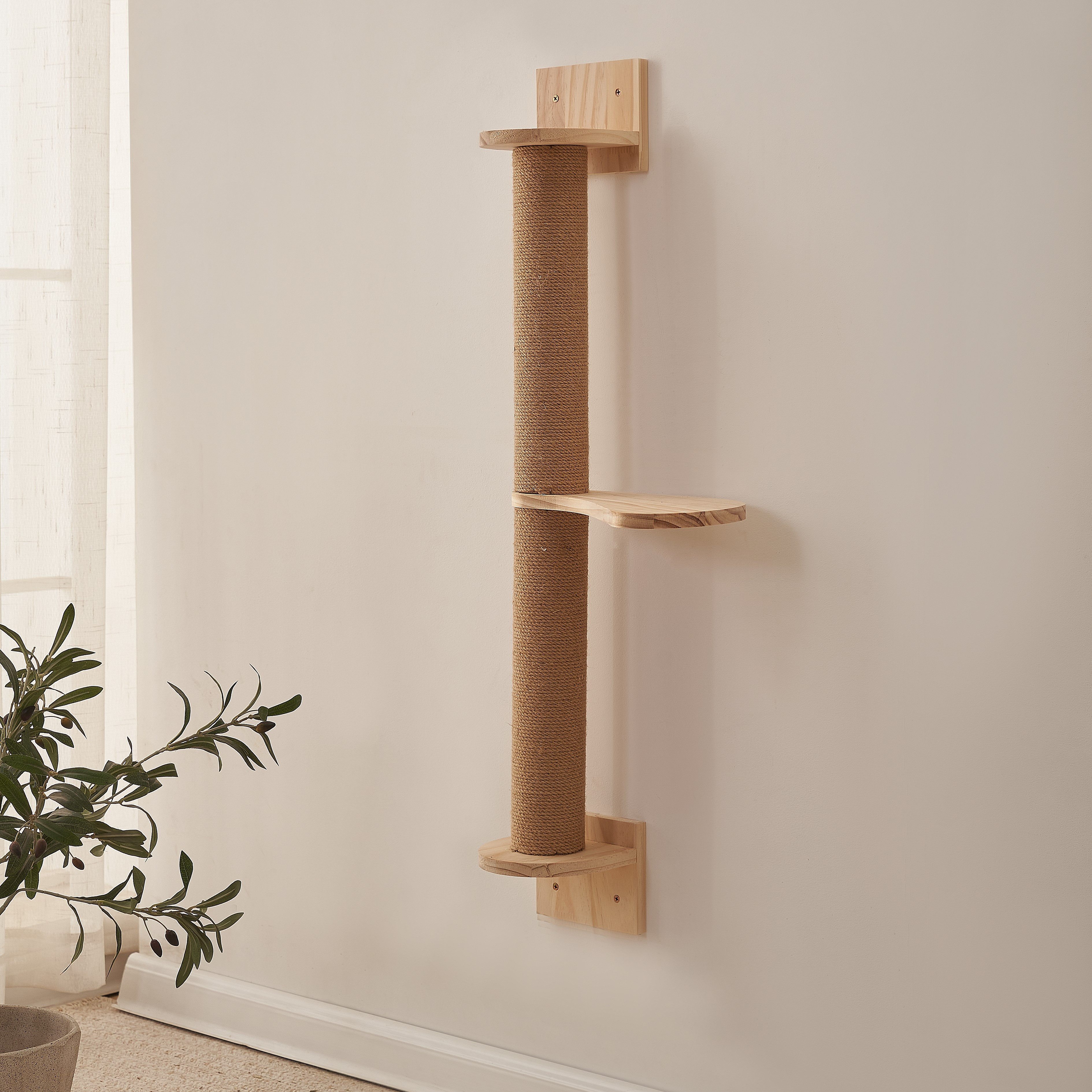 1pc Cat Climbing Wall, Jute Rope Wall-mounted Cat Condo With , Interactive For Indoor Cats
1pc Cat Climbing Wall, Jute Rope Wall-mounted Cat Condo With , Interactive For Indoor Cats