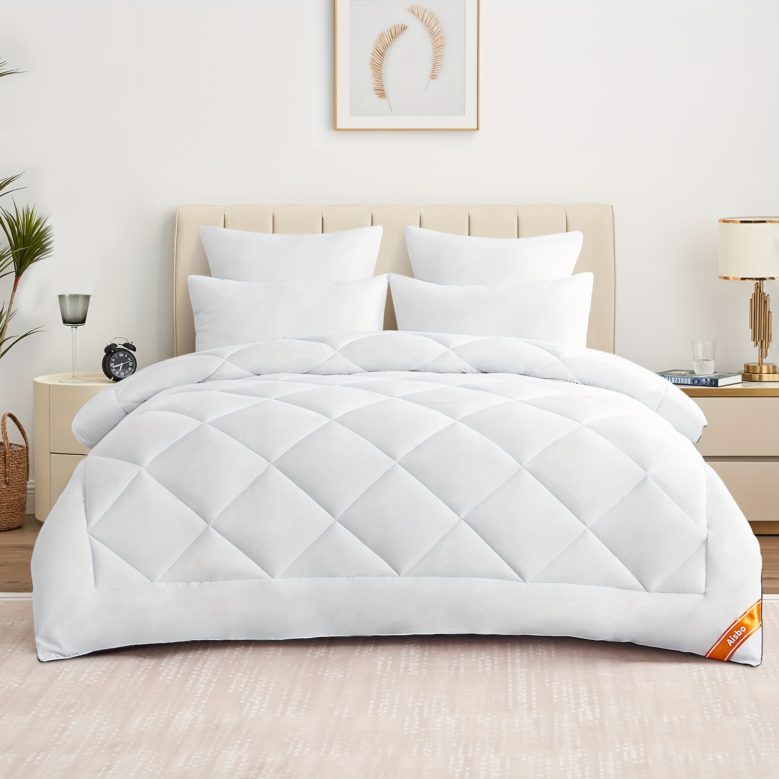 1pc Fluffy Duvet Insert, King Size Duvet Insert White For All Season, Soft Lightweight Cooling Duvet With Corner Taps
1pc Fluffy Duvet Insert, King Size Duvet Insert White For All Season, Soft Lightweight Cooling Duvet With Corner Taps