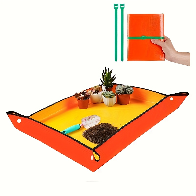 1 Soil Change Waterproof Foldable Garden Mat, Plant Replanting Pot Mat, Gardening Kneeling Cloth Is Friendly To , Waterproof Thickening Pe Mat, Stain Resistant Orange Yellow
1 Soil Change Waterproof Foldable Garden Mat, Plant Replanting Pot Mat, Gardening Kneeling Cloth Is Friendly To , Waterproof Thickening Pe Mat, Stain Resistant Orange Yellow