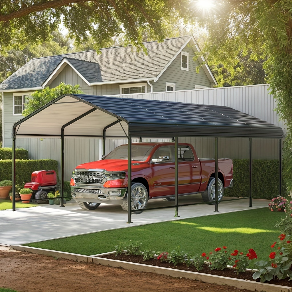 12 X 20 Ft Metal Carport Kits With Galvanized Steel Roof, Heavy Duty Metal Carport , Outdoor Car Tent Metal Garage Shelter For Car, Suv, Truck And Boats
12 X 20 Ft Metal Carport Kits With Galvanized Steel Roof, Heavy Duty Metal Carport , Outdoor Car Tent Metal Garage Shelter For Car, Suv, Truck And Boats