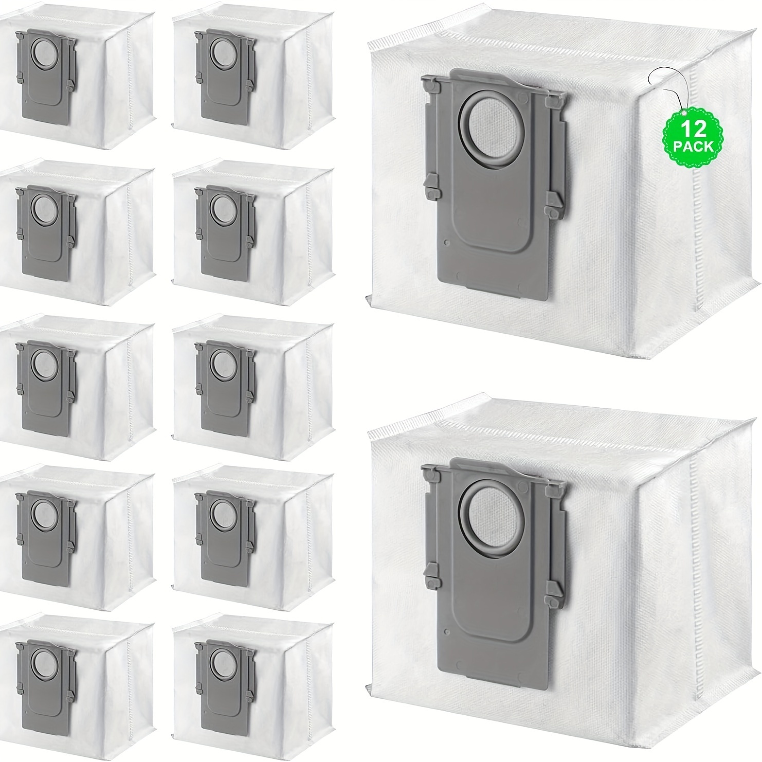 12pcs, Dust Bags, Compatible For Roborock S8+, , S7 Max Ultra/maxv Ultra, Q5+, Q5 Pro+, Q7+, Q7 Max+, Q8 Max+ Robot Vacuum Cleaner, Large Capacity Disposable Bag Accessories
12pcs, Dust Bags, Compatible For Roborock S8+, , S7 Max Ultra/maxv Ultra, Q5+, Q5 Pro+, Q7+, Q7 Max+, Q8 Max+ Robot Vacuum Cleaner, Large Capacity Disposable Bag Accessories