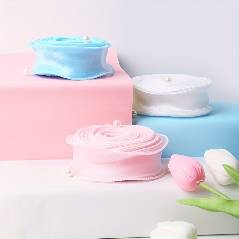 1pc 4cm Wide, 10 Yards Long White Blue Pink Flowy Fishtail Yarn Tape, For Cake Baking, Flowers, Gift Wrapping Ribbon
1pc 4cm Wide, 10 Yards Long White Blue Pink Flowy Fishtail Yarn Tape, For Cake Baking, Flowers, Gift Wrapping Ribbon
