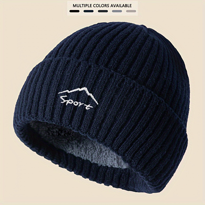 Unisex Embroidered Knit Beanie With Fleece - Acrylic Thickened Warm Windproof Cuffed Skull Cap, Fashionable Stretch Knitted Hat For Autumn Winter, Ideal Gift For Family
Unisex Embroidered Knit Beanie With Fleece - Acrylic Thickened Warm Windproof Cuffed Skull Cap, Fashionable Stretch Knitted Hat For Autumn Winter, Ideal Gift For Family