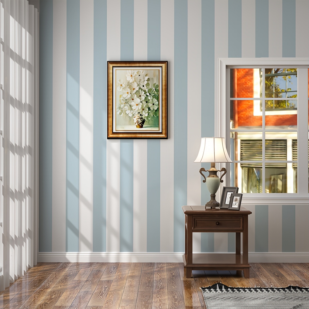 Striped Self-adhesive Vinyl Wall Decal, 15.75x47.24 Inch, Moisture-resistant Wallpaper, Matte , Indoor Decor For Living Room, Bedroom, Kitchen, And Multi-scene Use - 1 Roll
Striped Self-adhesive Vinyl Wall Decal, 15.75x47.24 Inch, Moisture-resistant Wallpaper, Matte , Indoor Decor For Living Room, Bedroom, Kitchen, And Multi-scene Use - 1 Roll