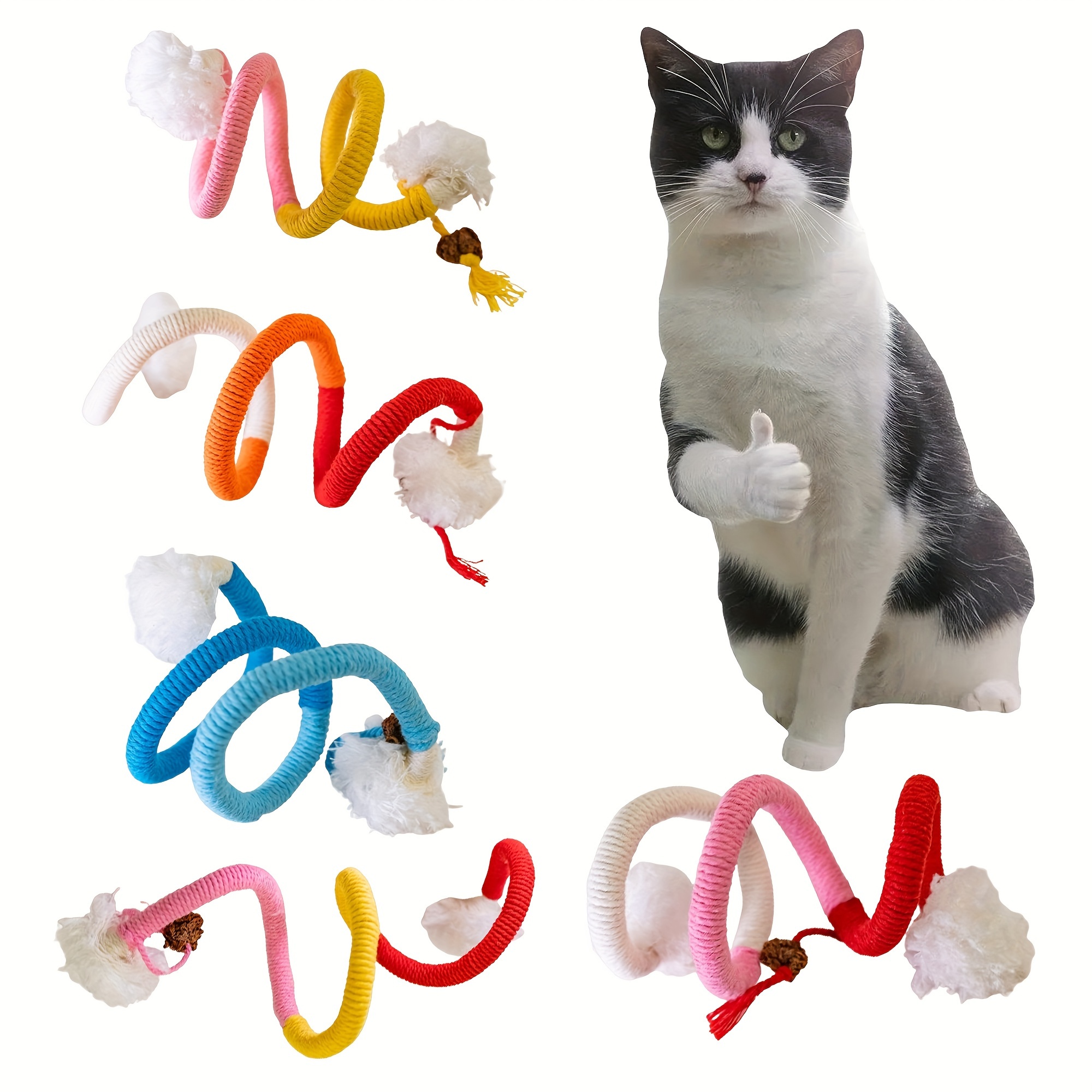1pc Interactive Cat Bite Rope Toy - Fabric, Non-electric With Tassel & Bell, Entertaining Play For Indoor Cats, Cat Toys
1pc Interactive Cat Bite Rope Toy - Fabric, Non-electric With Tassel & Bell, Entertaining Play For Indoor Cats, Cat Toys