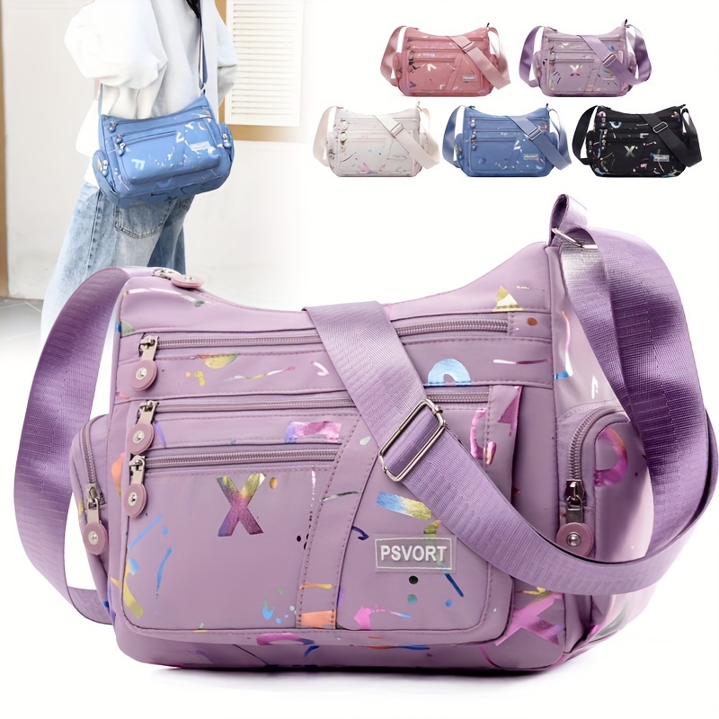 Chic Waterproof Nylon Crossbody Bag For Women - Adjustable Strap, Lightweight, Multi- With Zip Closure - In , Cream, Purple, Blue, Black
Chic Waterproof Nylon Crossbody Bag For Women - Adjustable Strap, Lightweight, Multi- With Zip Closure - In , Cream, Purple, Blue, Black