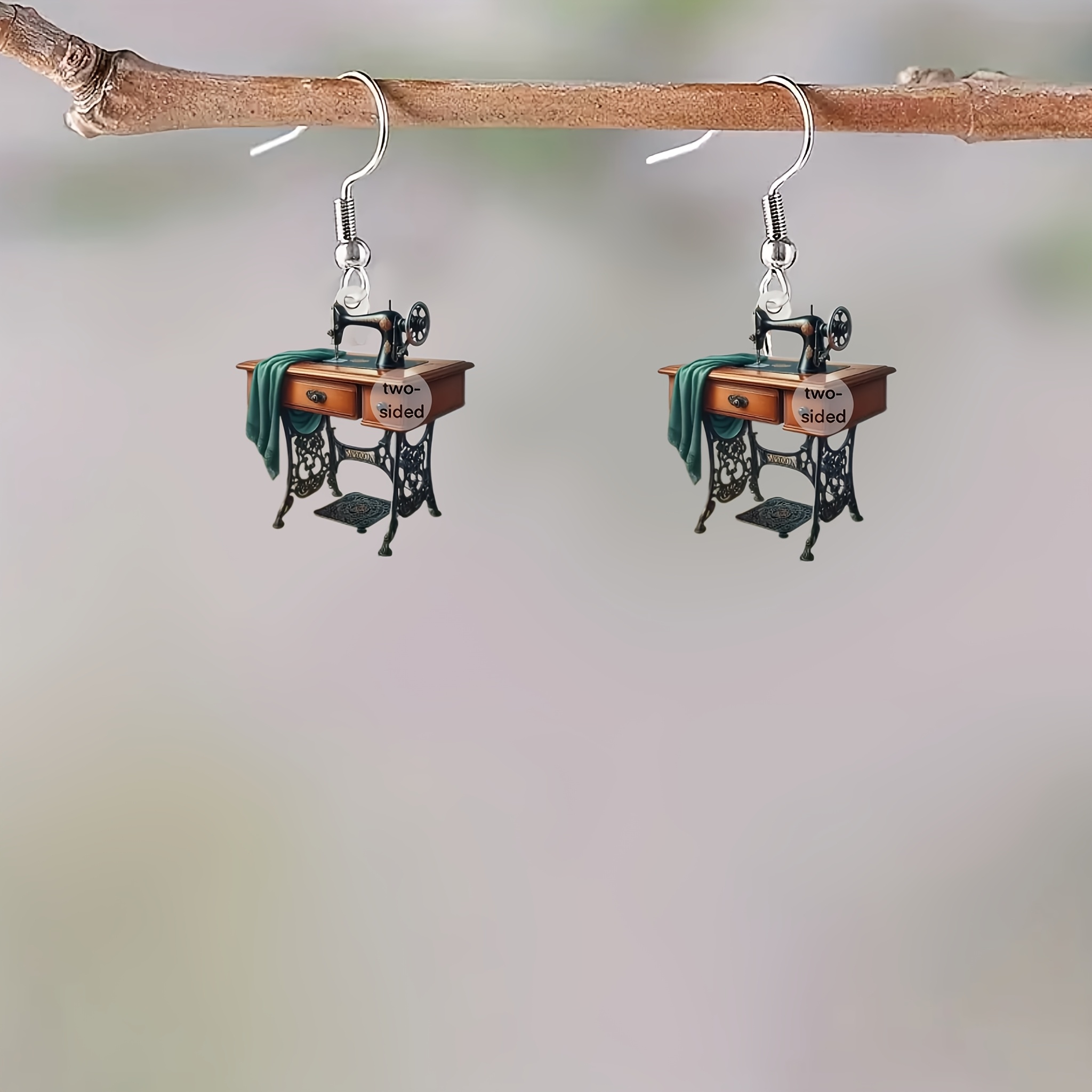 1 Pair Vintage Sewing Machine 2d Acrylic Pendant Earrings, Elegant Alloy Post, Fashionable Daily & Gift Jewelry, Ideal For Valentine's Day & Day, Accessory
1 Pair Vintage Sewing Machine 2d Acrylic Pendant Earrings, Elegant Alloy Post, Fashionable Daily & Gift Jewelry, Ideal For Valentine's Day & Day, Accessory