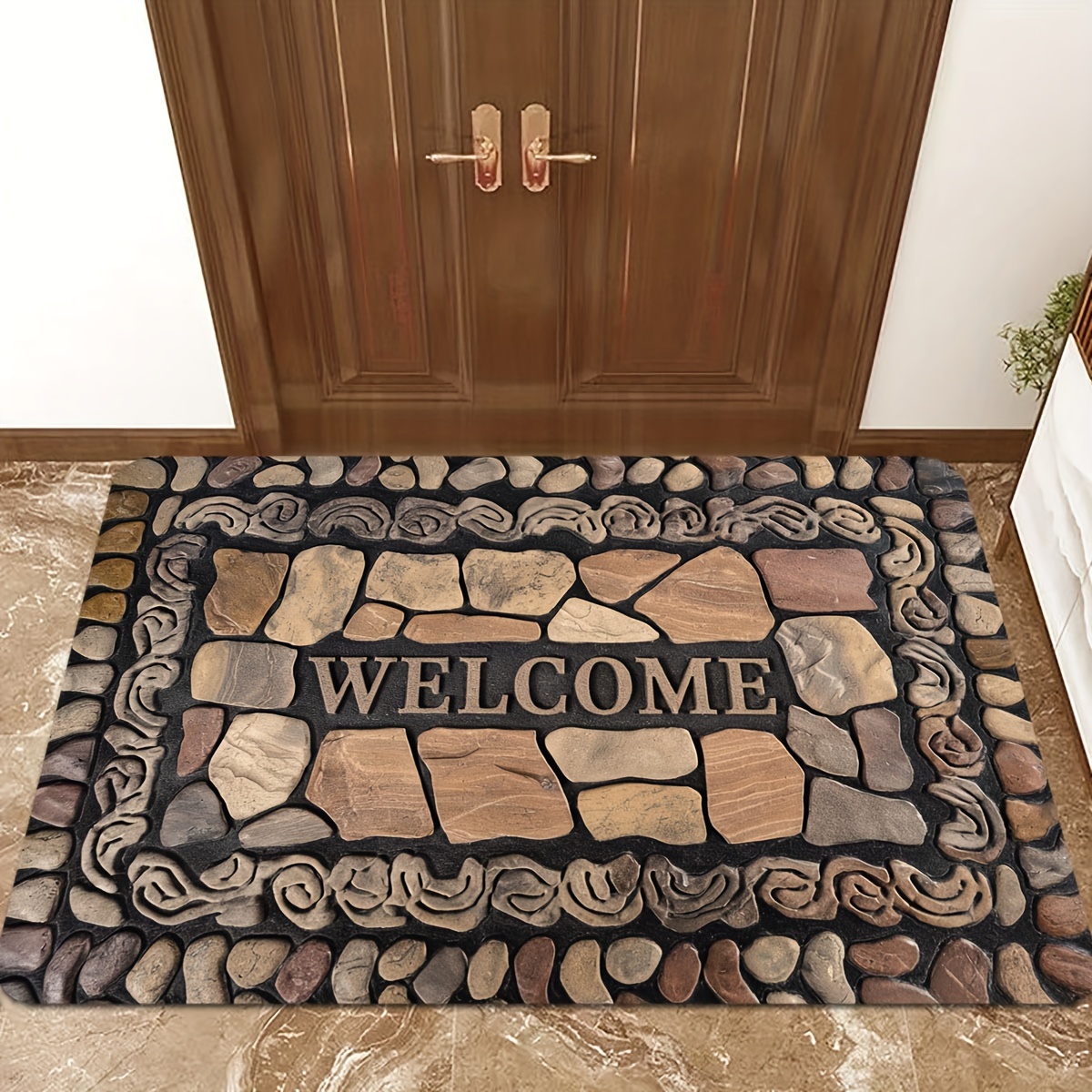 Doormat - 1pc Flannel Fleece & 1cm Sponge , Stain / Entrance Mat, Dry For Kitchen, Laundry, Restroom, 's Day, Thanksgiving, Christmas, Graduation, Day
Doormat - 1pc Flannel Fleece & 1cm Sponge , Stain / Entrance Mat, Dry For Kitchen, Laundry, Restroom, 's Day, Thanksgiving, Christmas, Graduation, Day