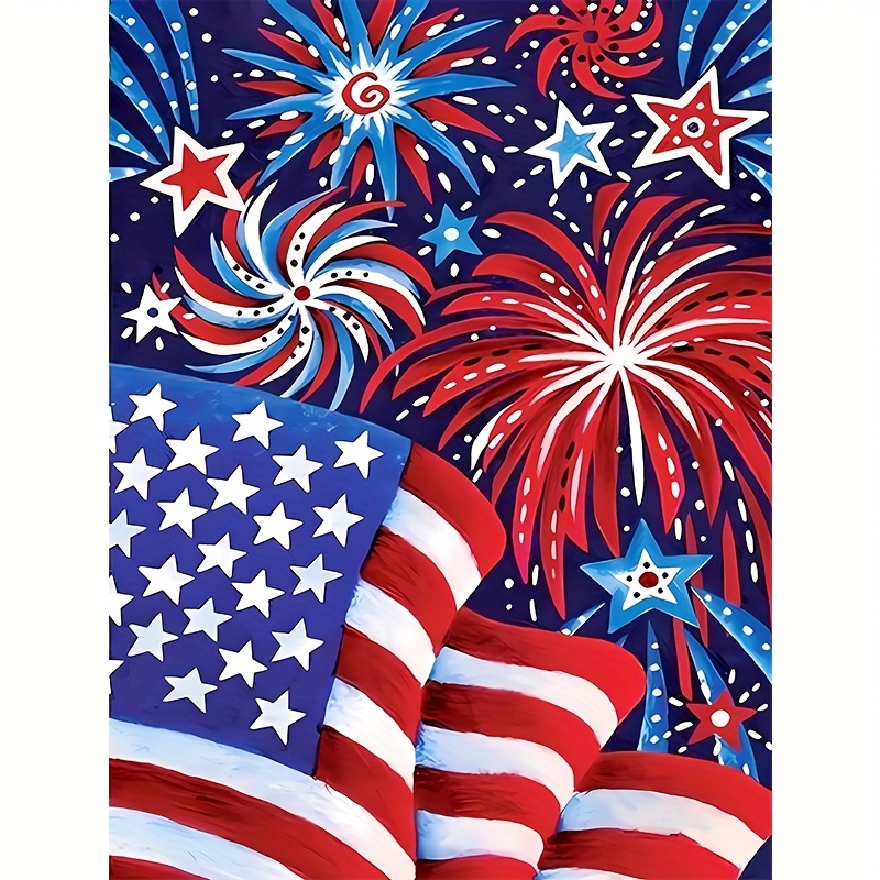 Flag Fireworks Diamond Art Painting Kit, 5d Diamond Art Set, Painting With Diamond Gems Arts And Crafts For Home Wall Decor
Flag Fireworks Diamond Art Painting Kit, 5d Diamond Art Set, Painting With Diamond Gems Arts And Crafts For Home Wall Decor