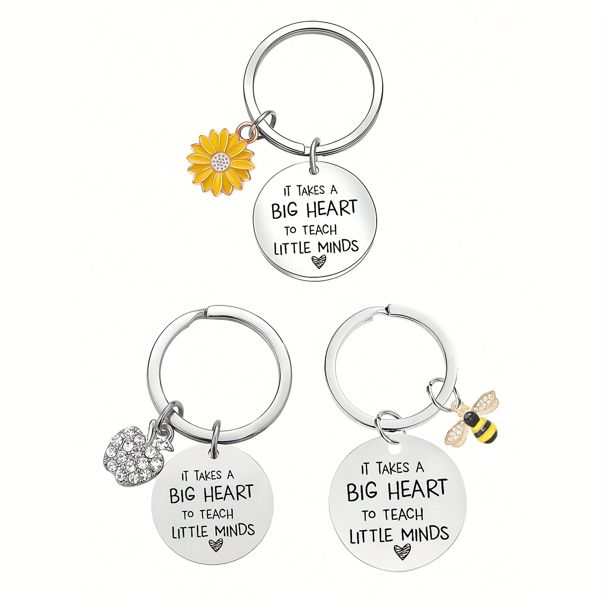 Teachers' Heart Keychain: A Big Heart To Teach Little Minds - Perfect Gift For Educators - Stainless Steel With Bee Charm
Teachers' Heart Keychain: A Big Heart To Teach Little Minds - Perfect Gift For Educators - Stainless Steel With Bee Charm