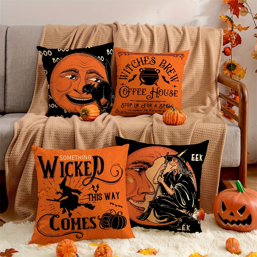 4- Halloween Pillowcase Set, Pillowcase And Decorative , Suitable For Sofa Car, 18 X 18 (no ).
4- Halloween Pillowcase Set, Pillowcase And Decorative , Suitable For Sofa Car, 18 X 18 (no ).