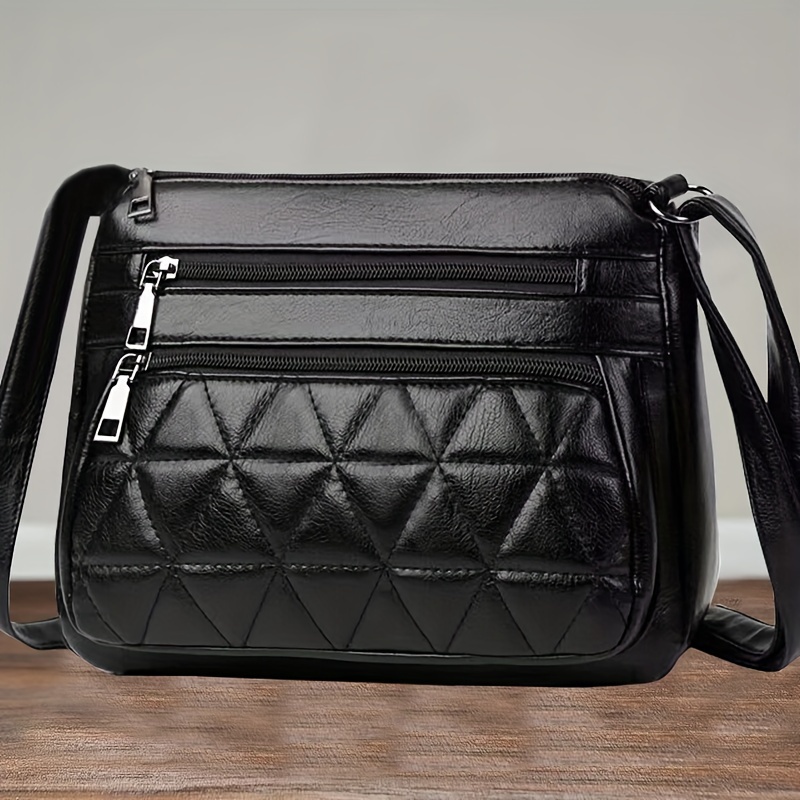 Chic Black Faux Leather Crossbody Bag For Women - Design With Adjustable Strap, Zip Closure & Tassel Accent
Chic Black Faux Leather Crossbody Bag For Women - Design With Adjustable Strap, Zip Closure & Tassel Accent