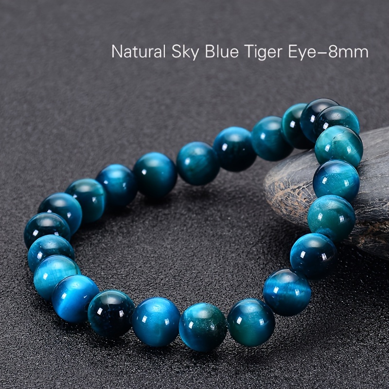 1pc Natural Blue Eye Men's Crystal Beaded Bracelet - Stylish Round 8mm Eye Jewelry For Men Handcrafted Beaded Accessory Gift For Romantic ,
1pc Natural Blue Eye Men's Crystal Beaded Bracelet - Stylish Round 8mm Eye Jewelry For Men Handcrafted Beaded Accessory Gift For Romantic ,