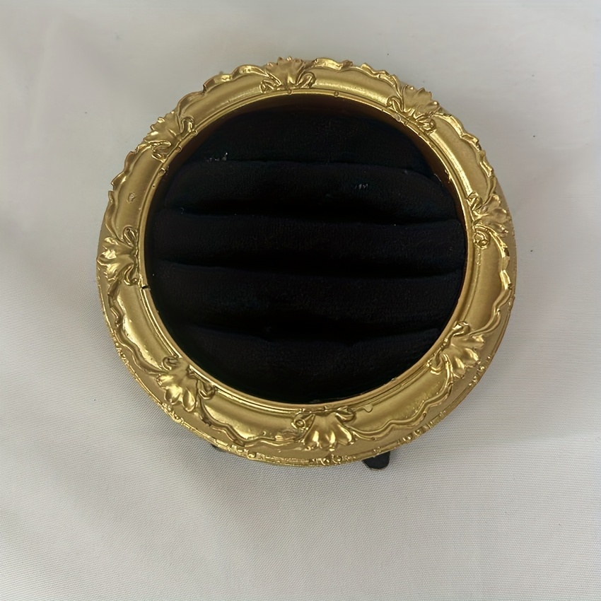 1pc Elegant Golden Abs Resin Jewelry Ring Display Tray With Velvet Lining, Round Storage Organizer For Rings And Accessories
1pc Elegant Golden Abs Resin Jewelry Ring Display Tray With Velvet Lining, Round Storage Organizer For Rings And Accessories