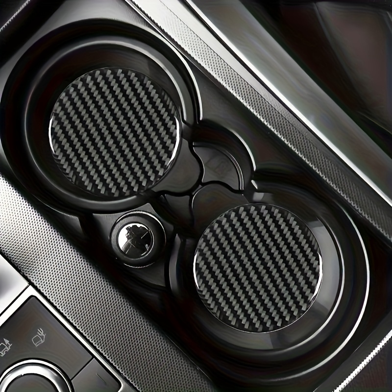 2-piece Carbon Fiber Cup Holder Mat Set, Resin Vehicle Interior Decor, Easy Clean, Anti-slip, Durable, Universal Fit For Car Accessories
2-piece Carbon Fiber Cup Holder Mat Set, Resin Vehicle Interior Decor, Easy Clean, Anti-slip, Durable, Universal Fit For Car Accessories