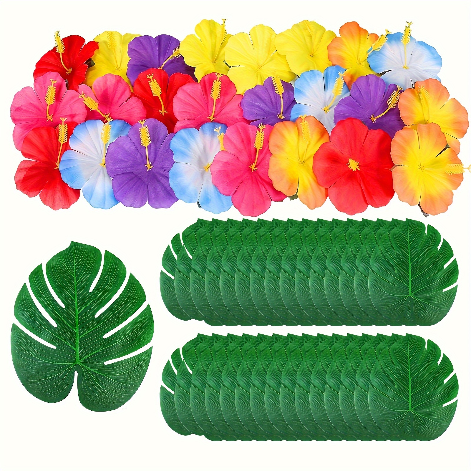 60pcs Tropical Party Decoration Supplies Leaves Decorative Items|artificial Palm Leaves Hibiscus Flowers Tropical Party Decoration|beach Theme Bbq Birthday Decor
60pcs Tropical Party Decoration Supplies Leaves Decorative Items|artificial Palm Leaves Hibiscus Flowers Tropical Party Decoration|beach Theme Bbq Birthday Decor