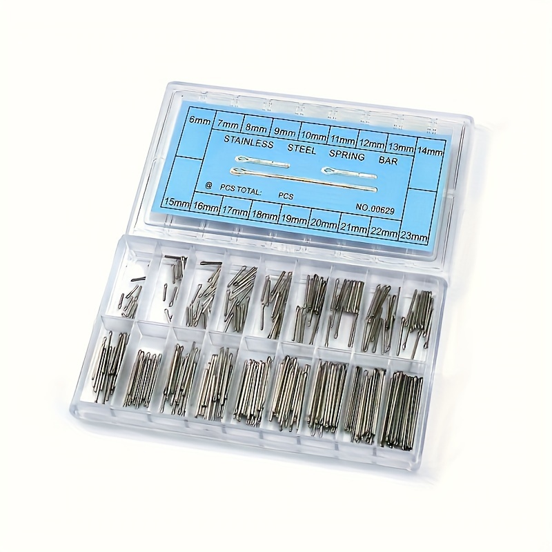 360pcs Watch Repair Kit: Stainless Link Pins & Spring Bars, 18 Sizes (6-23mm) - Ideal For Watches, Jewelry & Shoe Accessories
360pcs Watch Repair Kit: Stainless Link Pins & Spring Bars, 18 Sizes (6-23mm) - Ideal For Watches, Jewelry & Shoe Accessories