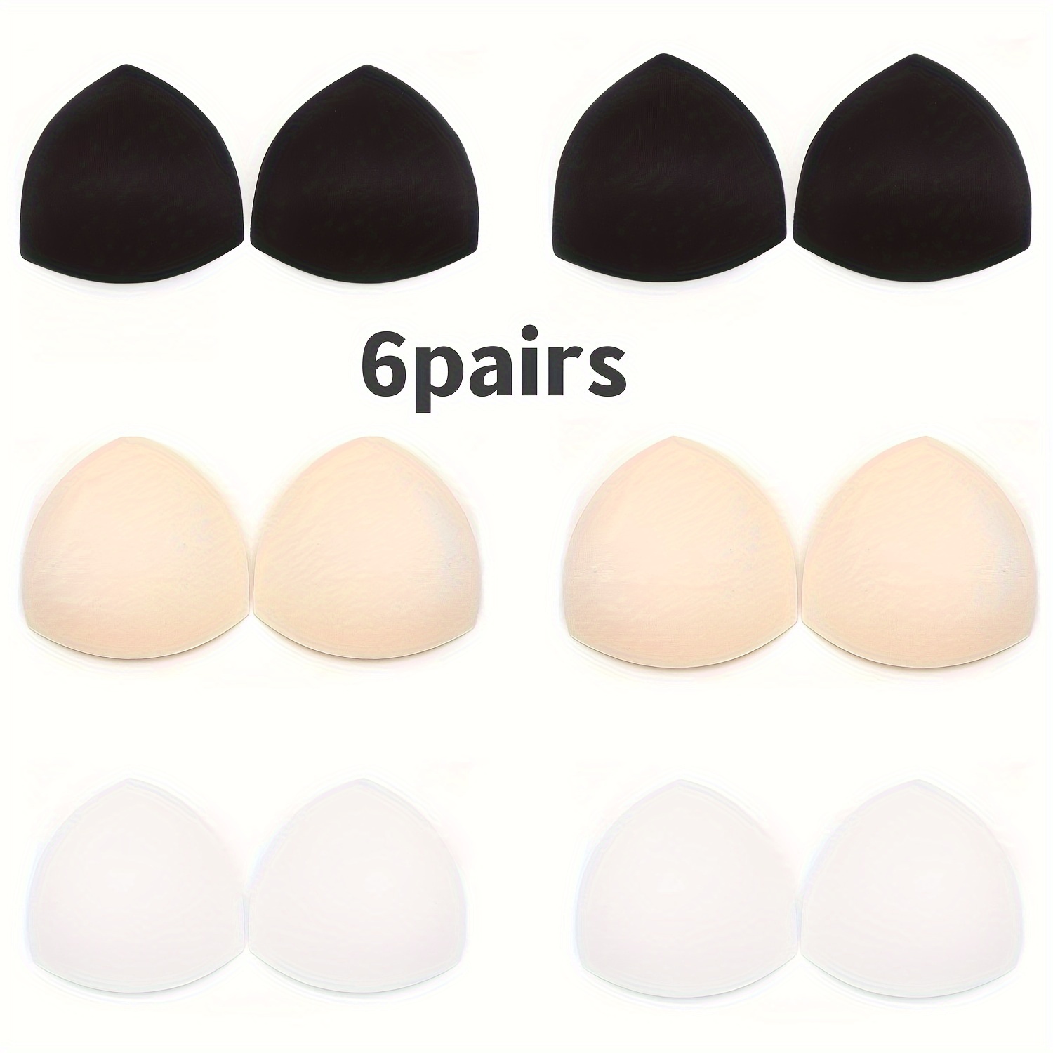 6pcs Seamless Triangle Bra Inserts - Soft Polyester Sponge Pads For Yoga & Sports Bras, Hand Washable
6pcs Seamless Triangle Bra Inserts - Soft Polyester Sponge Pads For Yoga & Sports Bras, Hand Washable