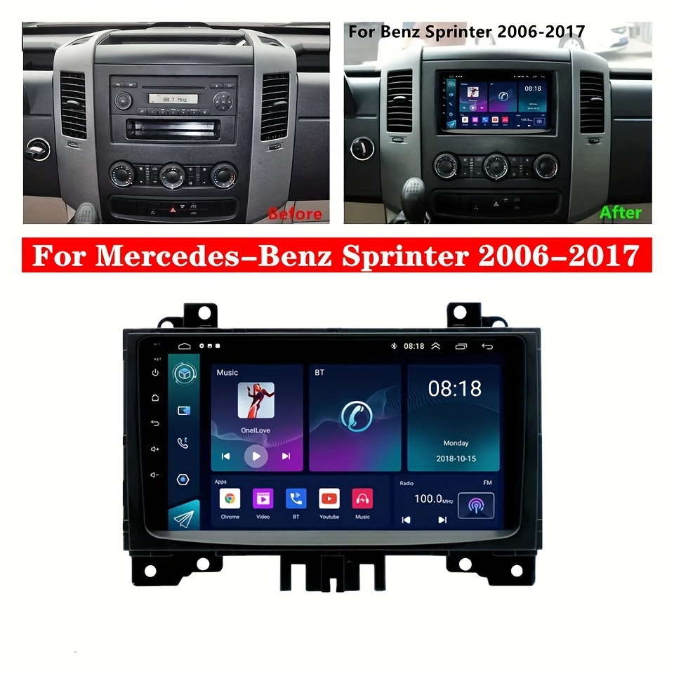 For Mercedes-benz For Sprinter 2006-2017 9'' Android 13.0 Car Stereo Radio Gps - High-speed 2gb Ram 32gb Rom - Touchscreen Car Player With Wireless, Wi-fi, And Rear View Ahd Camera Input
For Mercedes-benz For Sprinter 2006-2017 9'' Android 13.0 Car Stereo Radio Gps - High-speed 2gb Ram 32gb Rom - Touchscreen Car Player With Wireless, Wi-fi, And Rear View Ahd Camera Input