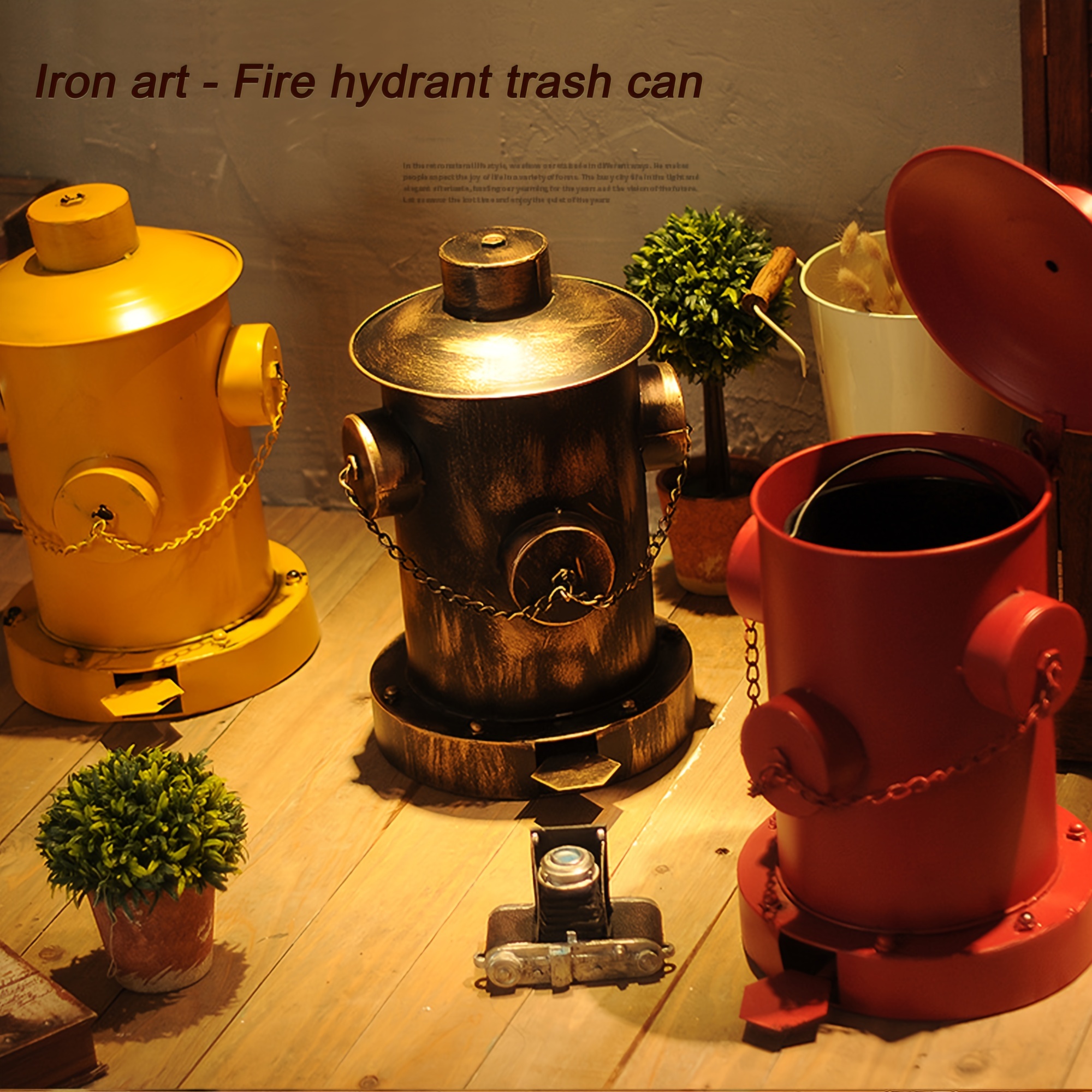 Vintage Fire Trash Can With Lid - 1pc, Iron Metal, Odor-sealing, Foot Pedal , Classic Statue Design For Home Decor, Office, Cafe & Living Room
Vintage Fire Trash Can With Lid - 1pc, Iron Metal, Odor-sealing, Foot Pedal , Classic Statue Design For Home Decor, Office, Cafe & Living Room