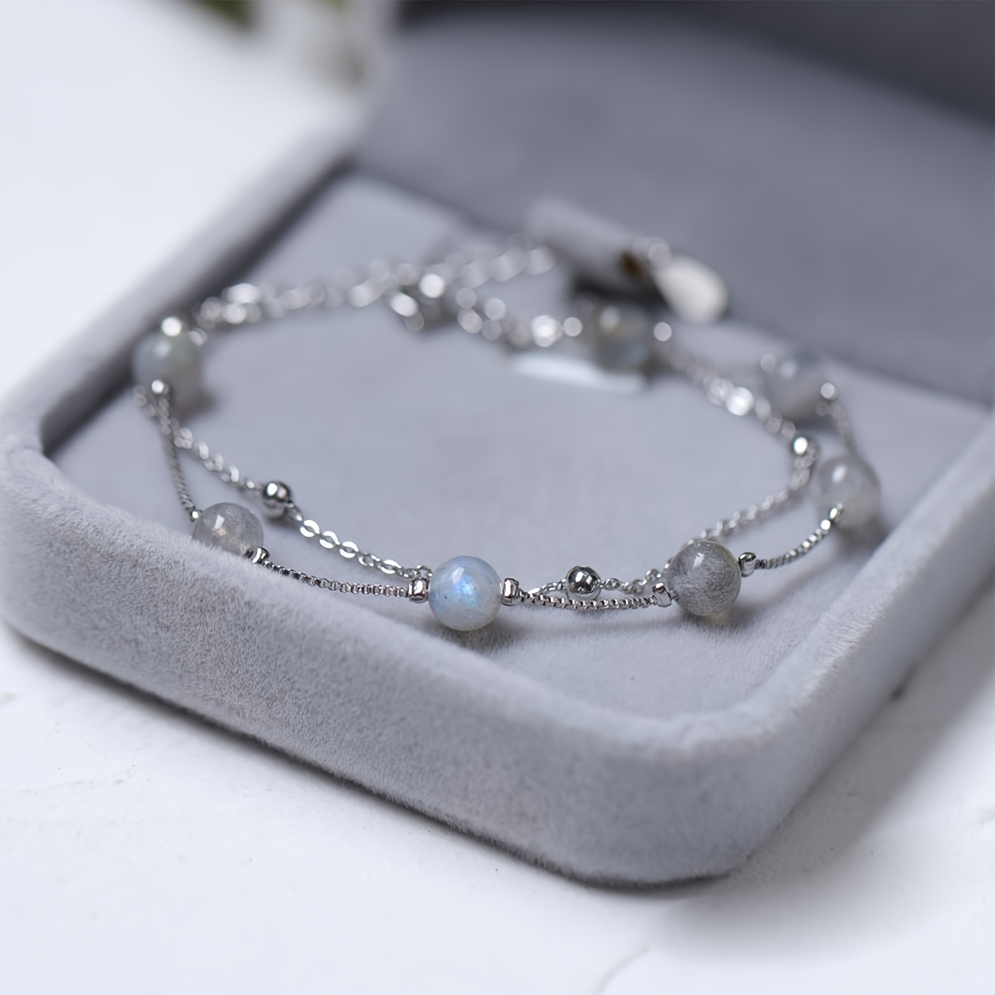 Genuine 925 Sterling Silver Inlaid Bracelet, Double Bracelet, Minimalist , Gift For Mum, Lady, Sister, Girlfriend, Anniversary Gift, Birthday Gift, Valentine's Day Gift, Chain Length 16+4cm
Genuine 925 Sterling Silver Inlaid Bracelet, Double Bracelet, Minimalist , Gift For Mum, Lady, Sister, Girlfriend, Anniversary Gift, Birthday Gift, Valentine's Day Gift, Chain Length 16+4cm