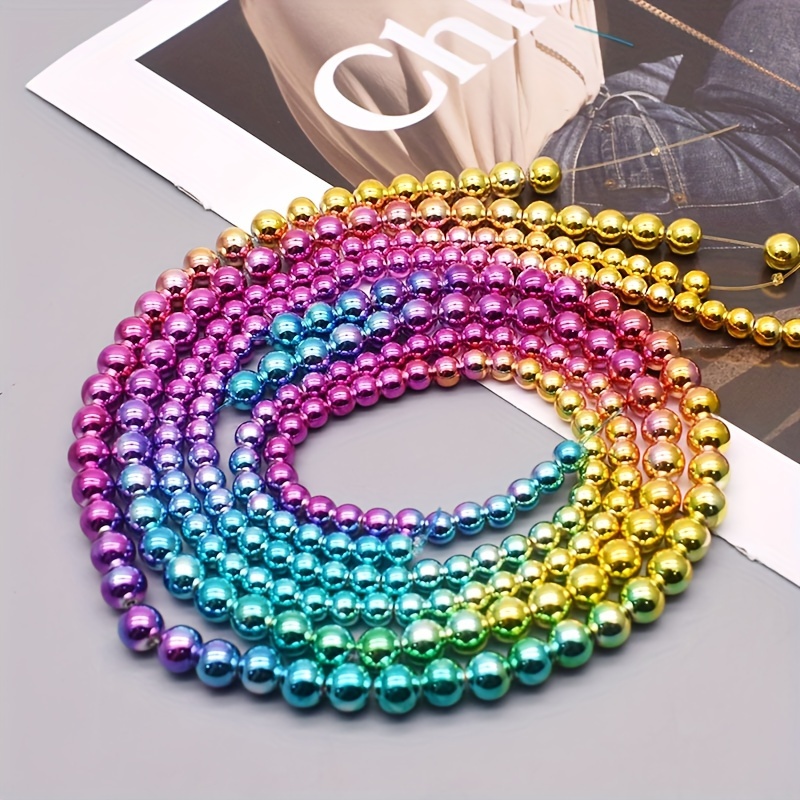 60/52pcs Rainbow Gradient Color Hematite Round Stone Beads For Jewelry Making, Diy Bracelet Necklace Making Accessories
60/52pcs Rainbow Gradient Color Hematite Round Stone Beads For Jewelry Making, Diy Bracelet Necklace Making Accessories