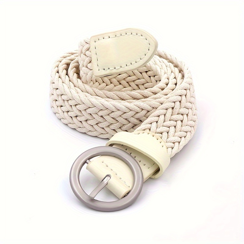Bohemian Round Buckle Braided Elastic Woven Belt For Women - Monochrome Versatile Waistband For Casual, Beach, Evening Dates, Festivals, And Daily Wear
Bohemian Round Buckle Braided Elastic Woven Belt For Women - Monochrome Versatile Waistband For Casual, Beach, Evening Dates, Festivals, And Daily Wear