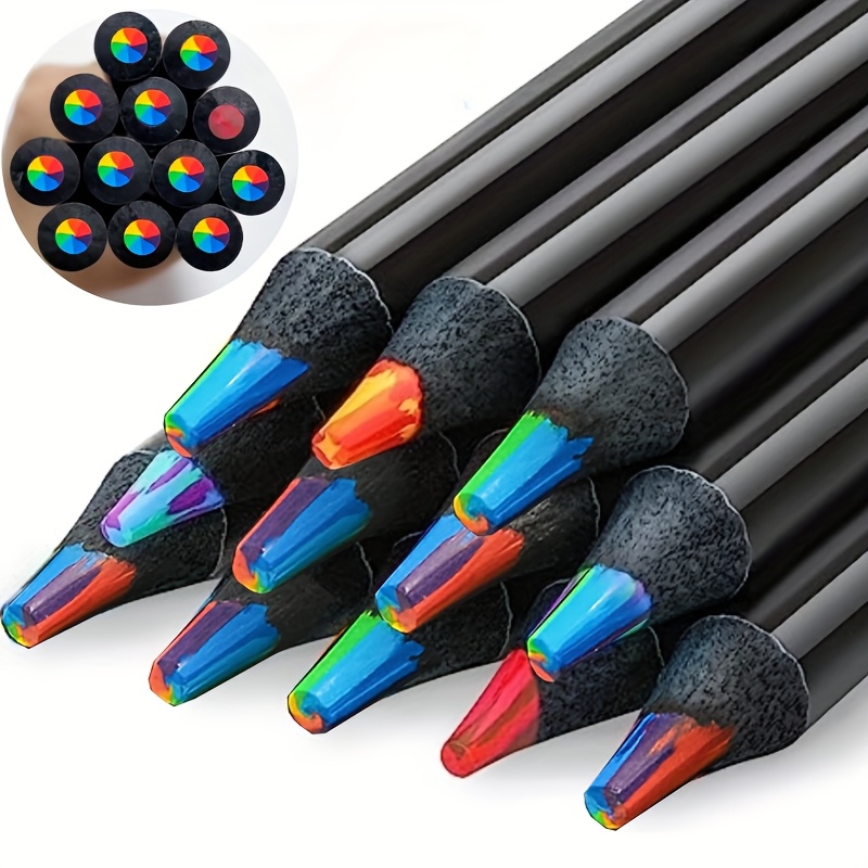 12pcs/set Rainbow Gradient Color Pencils, 12 Colors, Fine Tools, Kawaii Stationery, School Supplies, No Feather, Artificial Wood, Back To School Supplies 
12pcs/set Rainbow Gradient Color Pencils, 12 Colors, Fine Tools, Kawaii Stationery, School Supplies, No Feather, Artificial Wood, Back To School Supplies