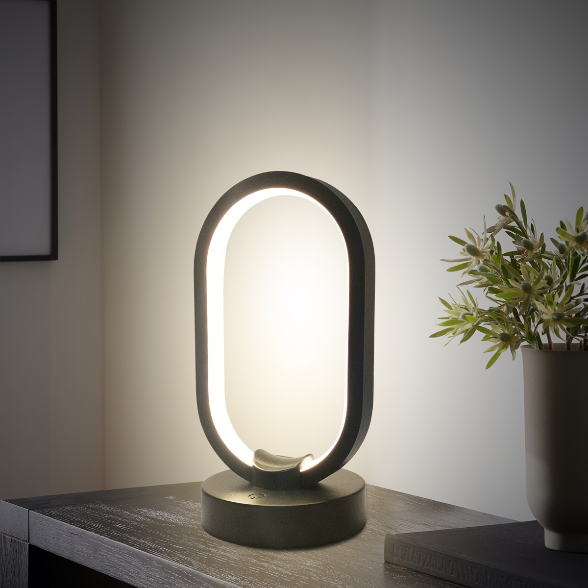 Modern Led Oval Desk Lamp, Bedside Lamp, Endless Dimming, 1200mah Rechargeable Battery, Suitable For Bedroom Restaurant Living Room Coffee Shop, Birthday Gift, Holiday Gift
Modern Led Oval Desk Lamp, Bedside Lamp, Endless Dimming, 1200mah Rechargeable Battery, Suitable For Bedroom Restaurant Living Room Coffee Shop, Birthday Gift, Holiday Gift