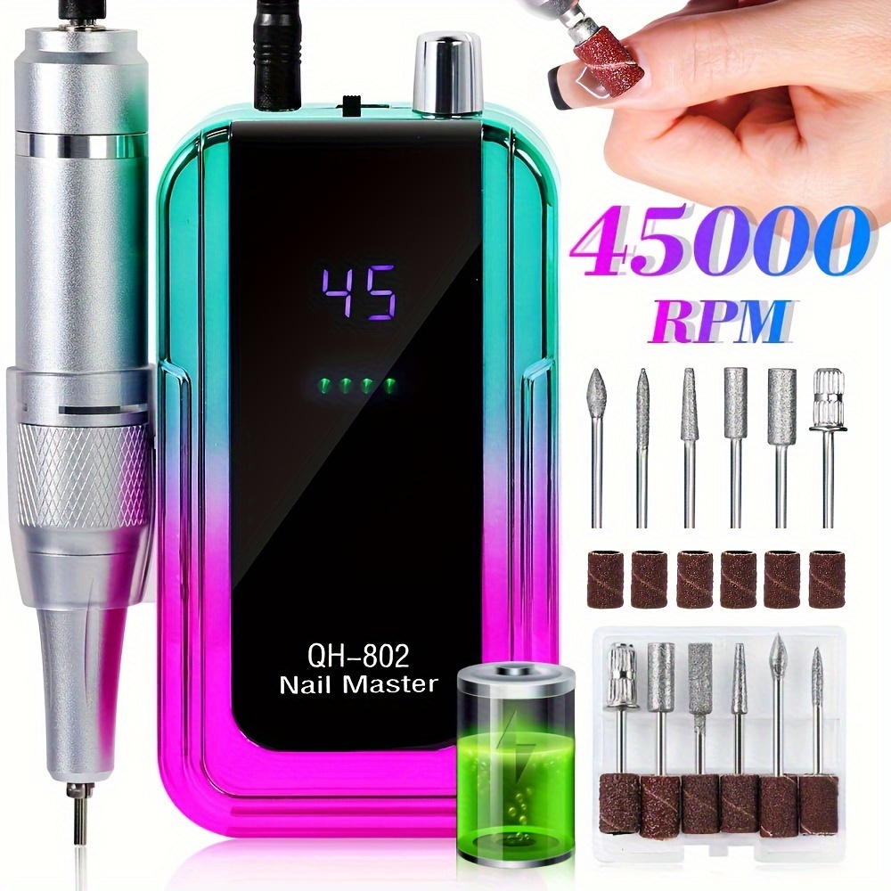 Quiet 45000rpm Electric Nail Drill Kit With Usb Charging - Professional Manicure & Pedicure Tool For Acrylic Gel, Polishing & Removal - Portable Nail Care Set With , Includes Bits & Sanding Bands
Quiet 45000rpm Electric Nail Drill Kit With Usb Charging - Professional Manicure & Pedicure Tool For Acrylic Gel, Polishing & Removal - Portable Nail Care Set With , Includes Bits & Sanding Bands