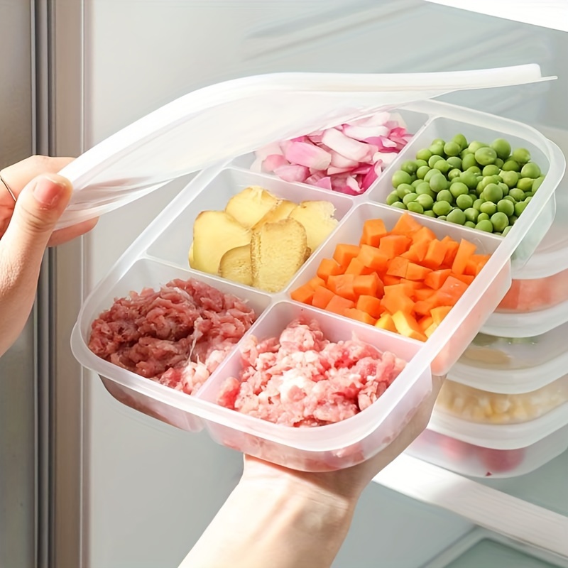 4-compartment Reusable Food Storage Box With Lid – Clear Plastic Organizer For Fruits, Meats, And Vegetables, Refrigerator Organization And Meal Prep, Vegetable Storage
4-compartment Reusable Food Storage Box With Lid – Clear Plastic Organizer For Fruits, Meats, And Vegetables, Refrigerator Organization And Meal Prep, Vegetable Storage