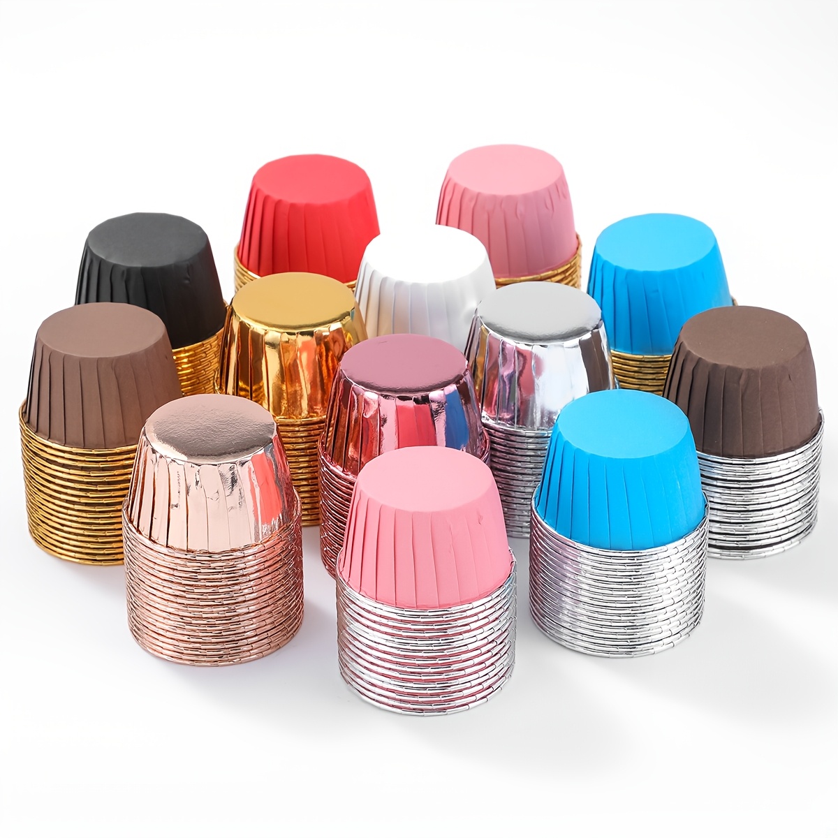 50pcs, Muffin Cups, Aluminum Foil Disposable Cupcake Cups, Heat Resistant Paper Cupcake Liners, Muffin Molds, Baking Tools, Kitchen Gadgets, Kitchen Accessories
50pcs, Muffin Cups, Aluminum Foil Disposable Cupcake Cups, Heat Resistant Paper Cupcake Liners, Muffin Molds, Baking Tools, Kitchen Gadgets, Kitchen Accessories