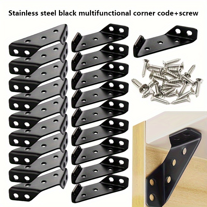 Stainless Steel Corner Brackets: 160/80/32pc 20/10/4 Set, Multifunctional Triangular Brackets For Wood & Metal
Stainless Steel Corner Brackets: 160/80/32pc 20/10/4 Set, Multifunctional Triangular Brackets For Wood & Metal